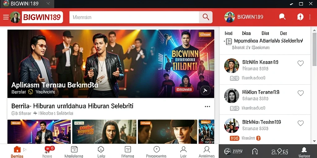 Tampilan antarmuka BIGWIN189 yang menarik dan informatif.