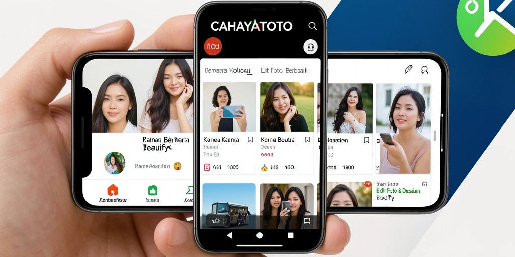 Antarmuka CAHAYATOTO yang menarik dan fungsional untuk edit foto.