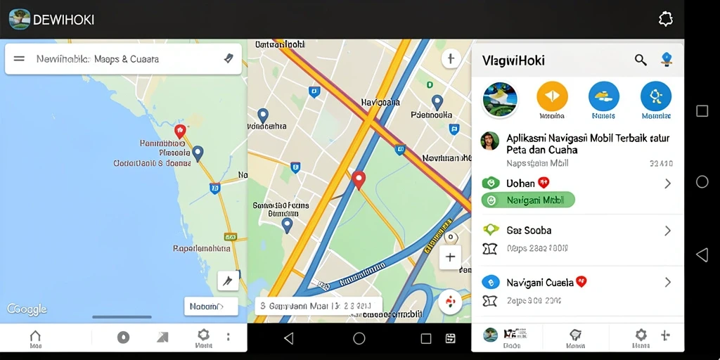 Antarmuka DEWIHOKI yang mudah digunakan untuk navigasi mobil.