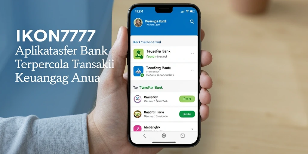 Antarmuka aplikasi IKON777 untuk Transfer Bank yang user-friendly.