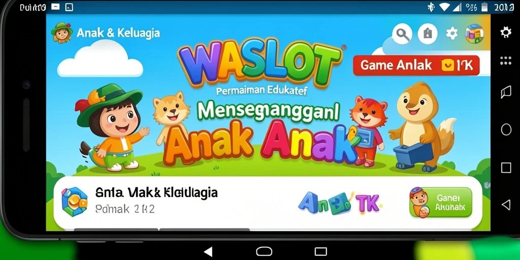 Tampilan antarmuka Game Anak TK yang menarik dan interaktif.